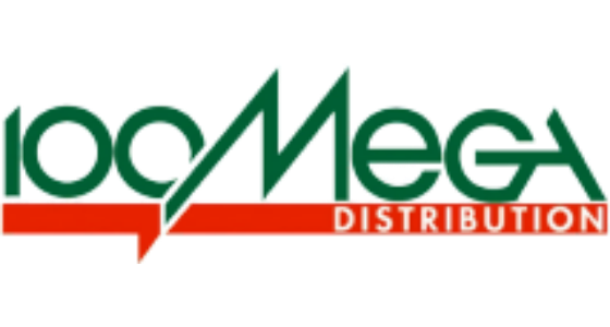 Logo 100MEGA Distribution — technologický partner