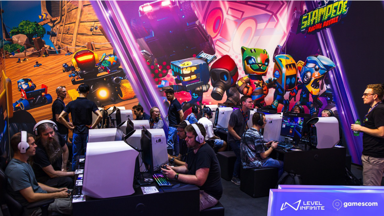 Gaming zone at Gamescom, organised by PLAYzone Agency.