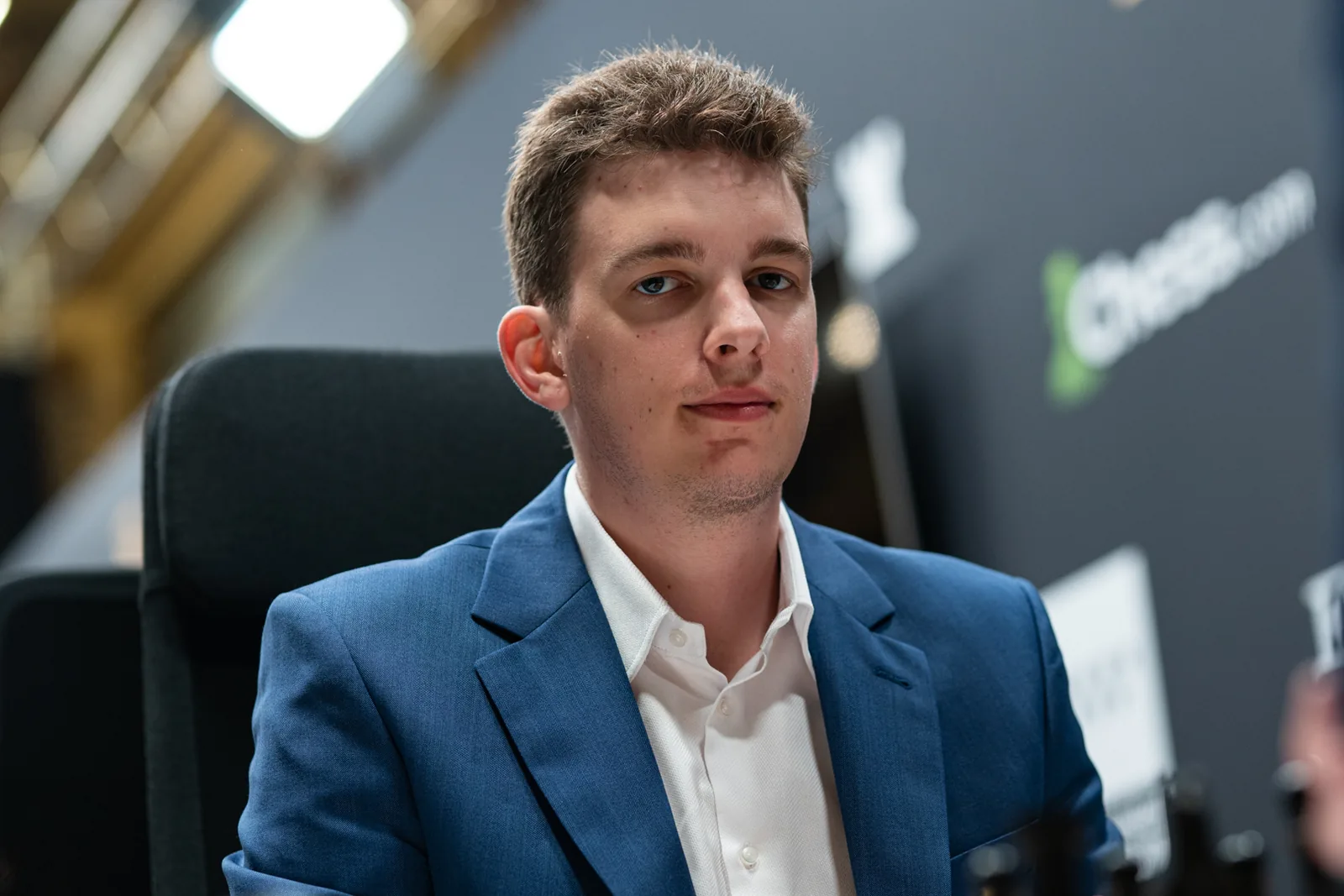 Polský šachový velmistr Jan-Krzysztof Duda na turnaji Esports World Cupu v Rijádu